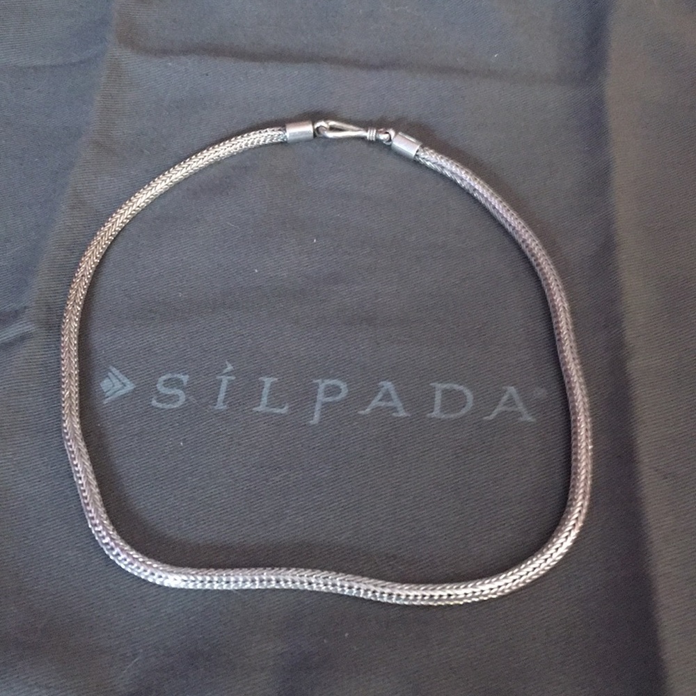 Silpada Bold SS Omega Necklace w/ Hook Clasp N0603